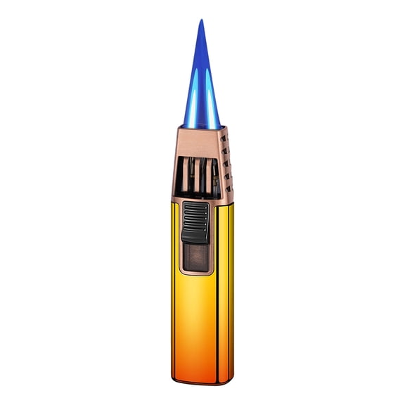 Gradient Windproof Torch Lighter, Refillable Blue Flame Jet Lighter for Outdoor Camping and BBQ Grilling, Portable Ignition Tool with Adjustable Flame for Various Uses