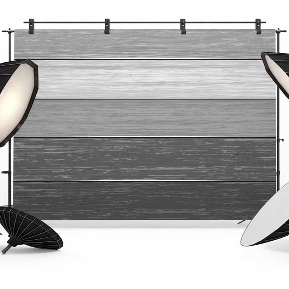 Gradient Wood Plank Photography Backdrop 7x5FT, Countryside Ombre Gray Stripes Dark Grey Wooden Grain Photo Backdrops, Background for Photography Studio, Back Drop for Photoshoot