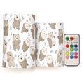 thumbnail image 1 of Gradient Xionf Pattern Flameless LED Candle Set with Remote, Battery Operated Color Changing Pillar Candles, Set of 2, 1 of 7