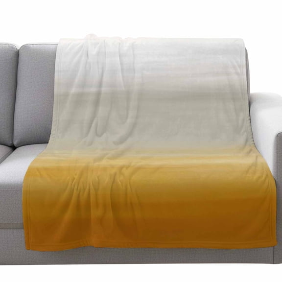 Gradient Yellow Fleece Throw Blanket Lightweight Abstract Yellow Grey White Red Gradient Water Ripples Fuzzy Flannel Throws Super Soft Cozy Flannel Blanket for Couch, Sofa, Bed, Travel 40"x50"