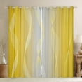 thumbnail image 1 of Gradient Yellow and Greyish White Blackout Curtains Ombre 2 Panels 38"Wx45"L Curtains & Drapes,Trippy Spiral Silver Wave Line Curtains,Abstract Art Room Decor Aesthetic, 1 of 6