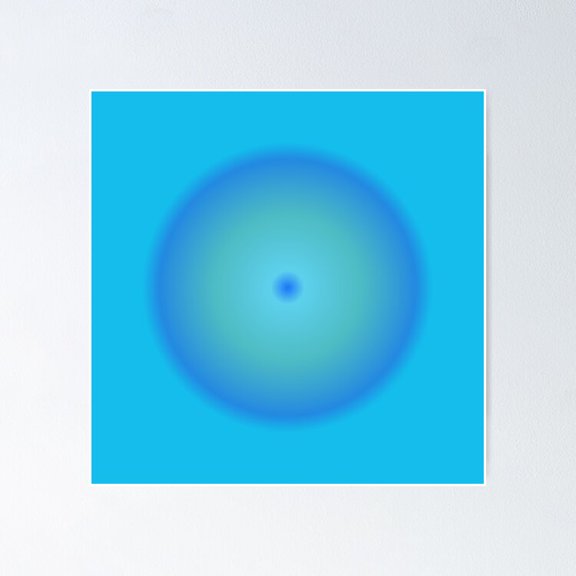 Gradient colors abstract - blue UNFRAMED Poster, 24x36