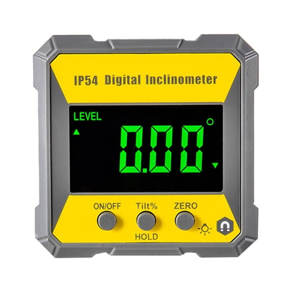 Gradienter,90 Lcd Inclinometer Lcd Inclinometer 0.2° 4 X 90 0.2° Box Ip54 L Incliter 0.2° Iuppa Qisuo Dsfen Ip54 Hinery Auto 90 L Incliter Huiop Yellow & Grey