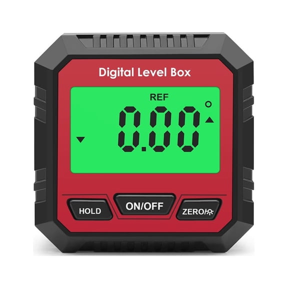 Gradienter,Lcd Display With And Slope Conversion Display With Versatile And Relative And Meter Absolute And Relative And Slope Absolute And Relative Inclinometer Lcd Display Buzhi Red Qisuo