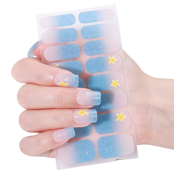 Gradients Gels Nails Sticker French Tip Nails Polish Strips Manicures Sticker Glossy Gels Nails Wraps Gels Nails Strips