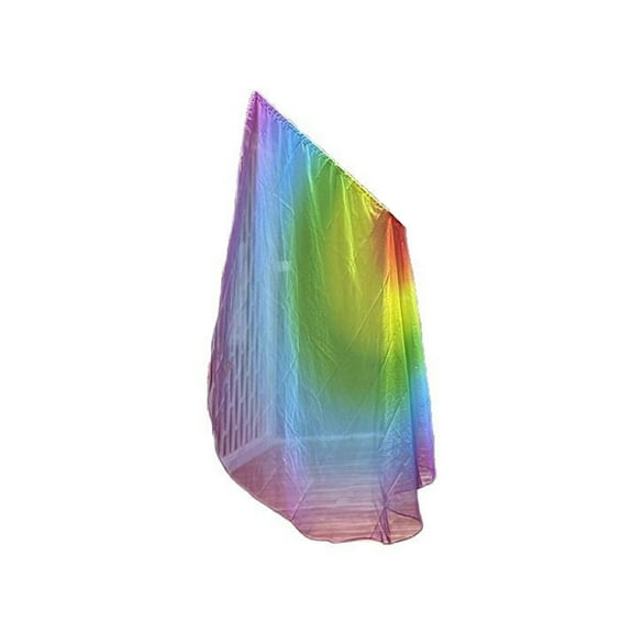 Gradients Rainbow Chiffons Worship Flag with Flexible Praise Dance Banners for Performers and Home Decoration