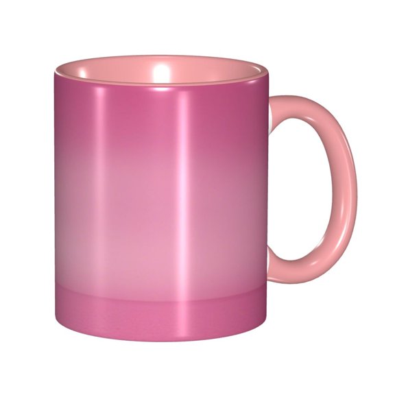 Gradually Pink Coffee Mug Fun Custom Ceramic Mugs 11oz Pink