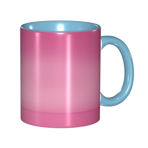 Gradually Pink Coffee Mug Fun Custom Ceramic Mugs 11oz Sky Blue