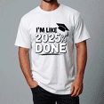 thumbnail image 1 of Graduate 2025 Simple Bold Class Year Statement Design Unisex Tee,S- 5XL, 1 of 2