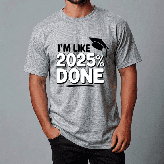 Graduate 2025 Simple Bold Class Year Statement Design Unisex Tee,S- 5XL