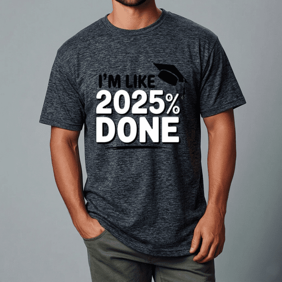 Graduate 2025 Simple Bold Class Year Statement Design Unisex Tee,S- 5XL