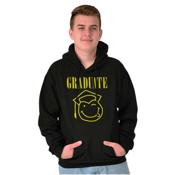 Graduate 90s Throwback Graduation Hoodie Sweatshirt Women Men Brisco Brands L
