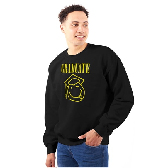 Graduate 90s Throwback Graduation Sweatshirt for Men or Women Brisco Brands M