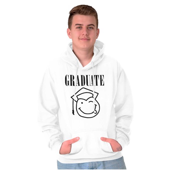 Graduate 90s Throwback Graduation Unisex Plus Fleece Graphic Hoodie Brisco Brands 3X