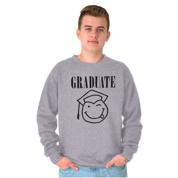 Graduate 90s Throwback Graduation Unisex Plus Fleece Graphic Sweatshirt Brisco Brands 2X