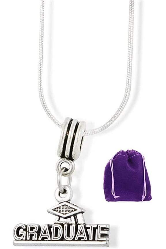 Graduate Charm Snake Chain Necklace