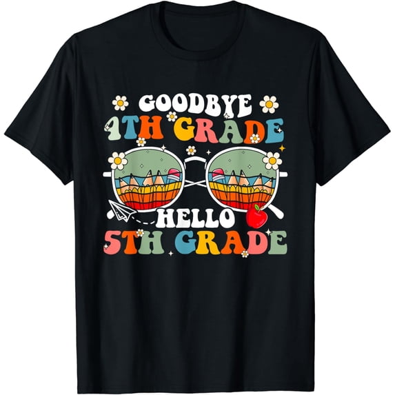 Graduate Goodbye 4th Grade Hello 5th Grade Back To School T-Shirt Black 2X-Large