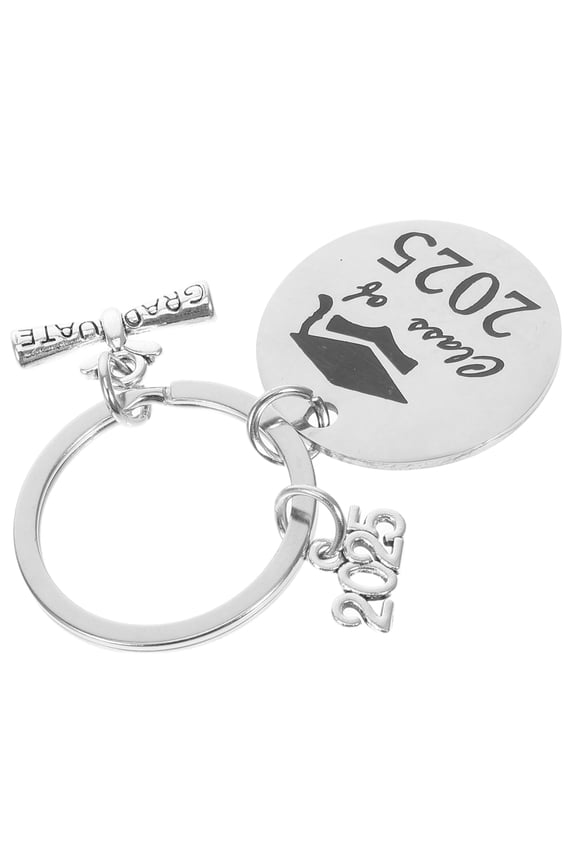 Unique Graduation Keychain Set Stainless Steel Keyring Pendant for Graduation Season 1 Piece