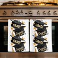 thumbnail image 1 of Graduate Kitchen Towels Set of 2, Funny Words Modern Art Absorbent Dish Towels for Kitchen, Microfiber Hand Towel, Quick Drying Tea Towel for Cleaning Decorative Dishcloths, 1 of 7