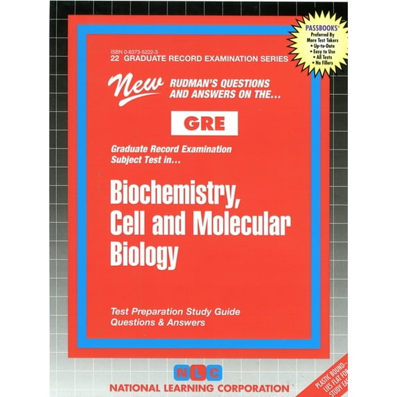 Graduate Record Examination: Biochemistry, Cell and Molecular Biology : Volume 22 (Other)