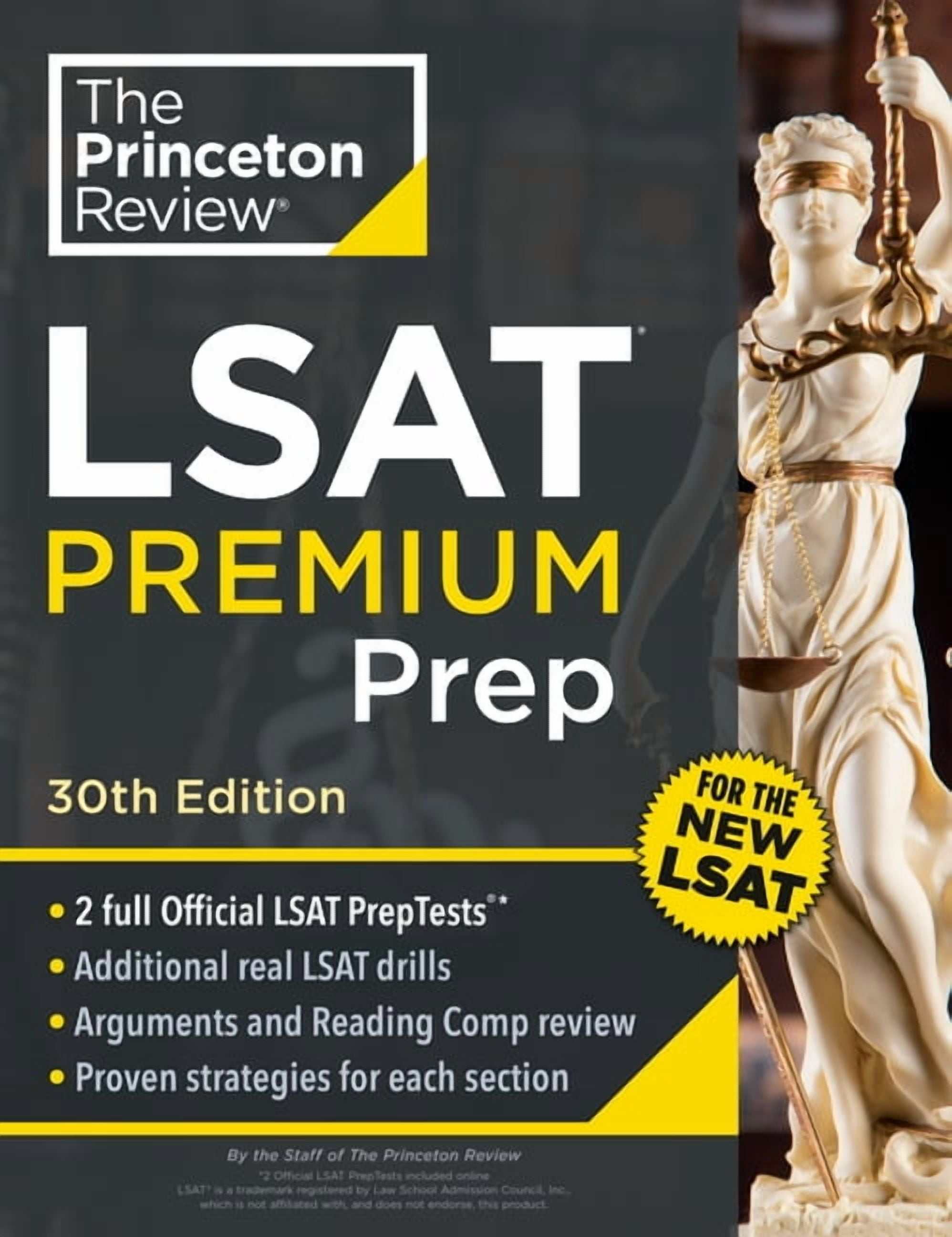 Graduate School Test Preparation Princeton Review LSAT Premium Prep, 30th Edition: 2 Official LSAT Preptests + Real LSAT Drills + Review for the New Exam, (Paperback)