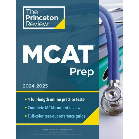 Graduate School Test Preparation Princeton Review MCAT Prep, 2024-2025: 4 Practice Tests + Complete Content Coverage, (Paperback)