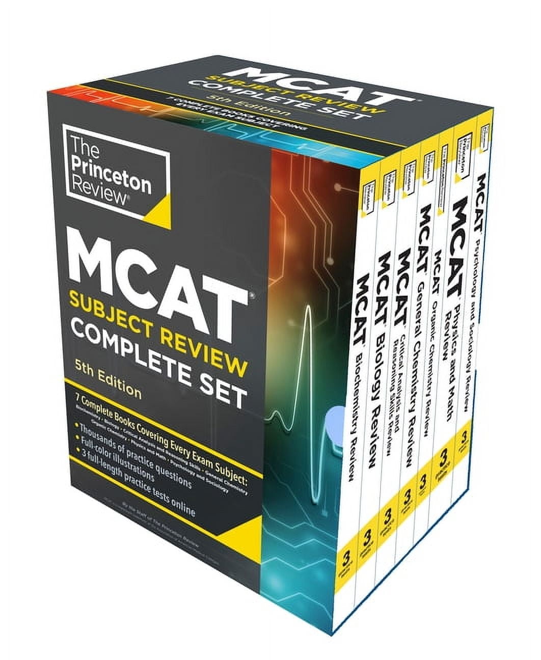 Graduate School Test Preparation Princeton Review MCAT Subject Review Complete Box Set, 5th Edition: 7 Complete Books + 3 Online Practice Tests, (Paperback)
