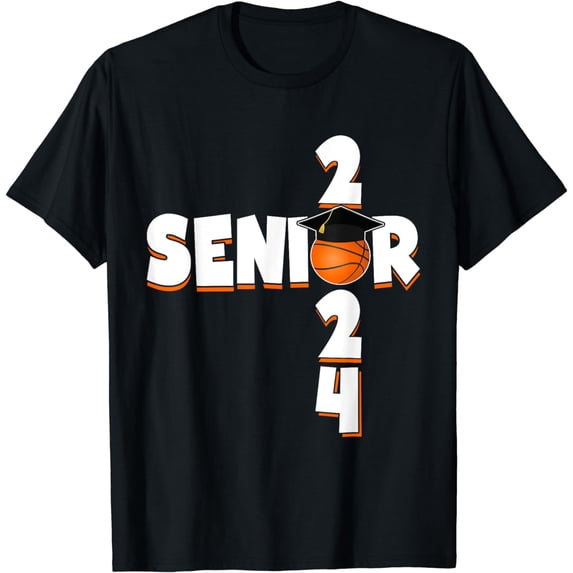 Graduate Senior Class of 2024 Basketball Player Graduation T-Shirt