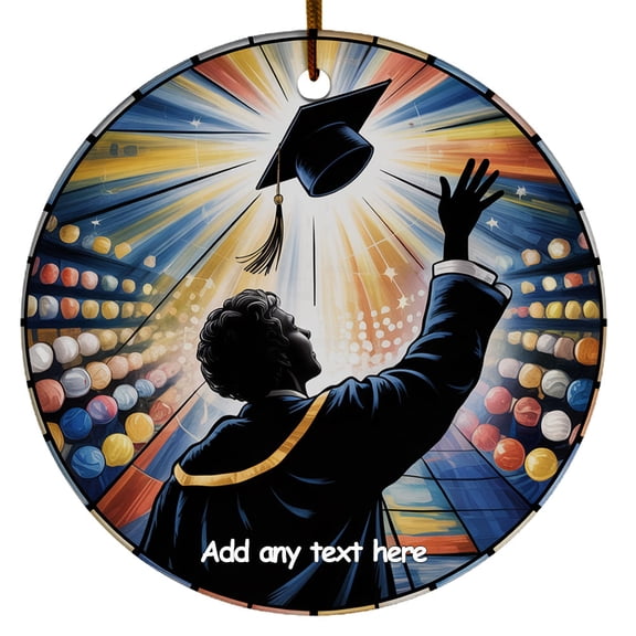 Graduate Silhouette Ornament Personalized Ornament Gift for Man, Woman, Family or Friends, Christmas 2025 Keepsake
