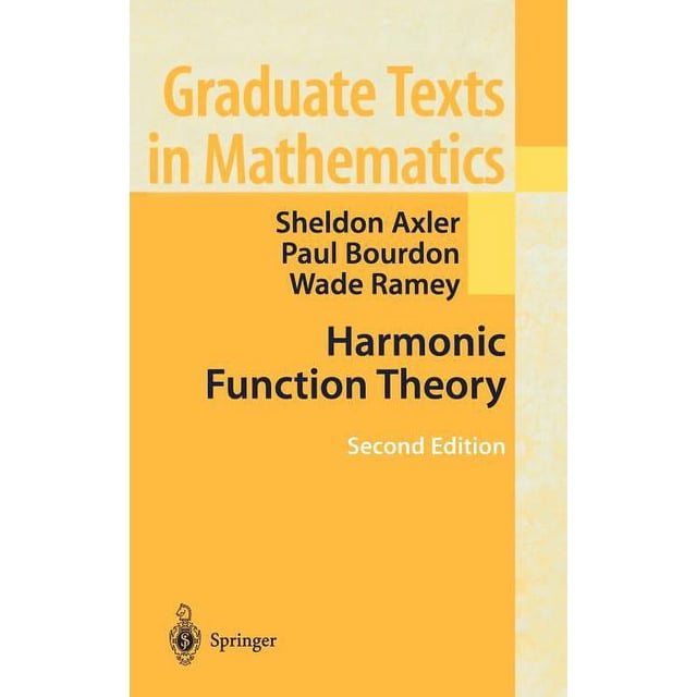 Math Function Books Graduate Texts in Mathematics Harmonic Function Theory, Book 137 ...