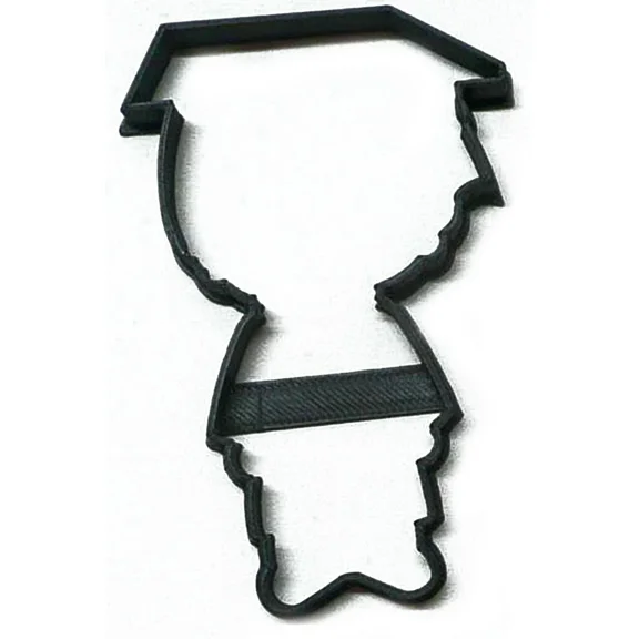 Graduate Wearing Cap And Gown Outline Graduation Attire Cookie Cutter Usa Pr3089