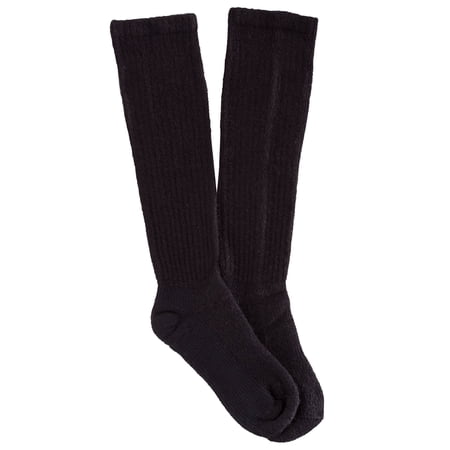 Graduated Compression Diabetic Calf Sock, Black, Large