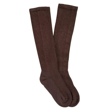 Graduated Compression Diabetic Calf Sock, Brown, X-Large