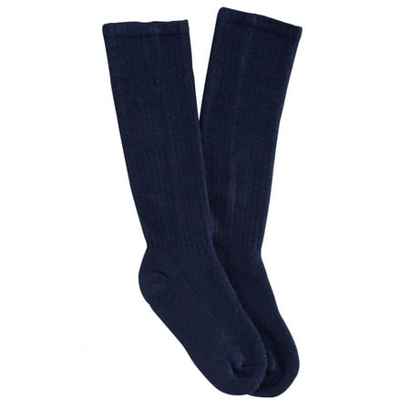 Graduated Compression Diabetic Calf Sock, Navy Blue, Medium