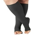 thumbnail image 1 of Graduated Compression Knee High Unisex with Open Toe 20-30mmHg Black, Small, 1 of 9