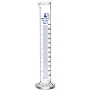 Graduated Cylinder, 250ml - Class A Tolerance  1.00ml - Round Base - Blue Graduations - Borosilicate 3.3 Glass - Eisco Labs