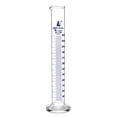thumbnail image 1 of Graduated Cylinder, 250ml - Class B Tolerance ?2.00ml - Round Base - Blue Graduations - Borosilicate 3.3 Glass - Eisco Labs, 1 of 4