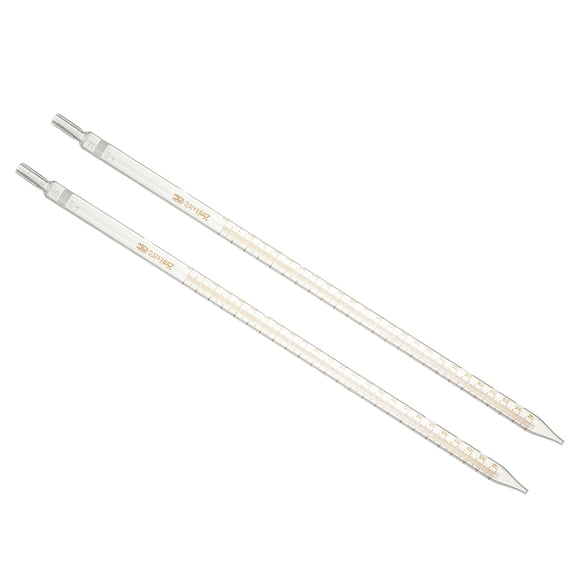Graduated Dropper Pipettes 2 Pcs 25ml Reusable Borosilicate Glass Pipette for Transfer Liquid for Laboratory, Chemistry, Clear