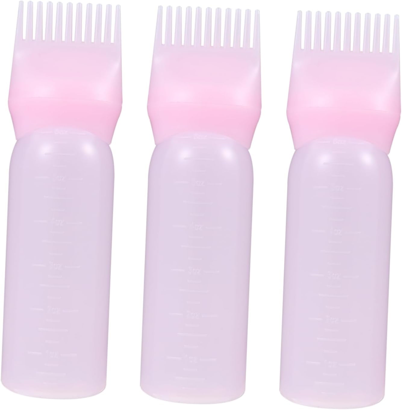Graduated Dry Cleaning Bottle Barber Comb Set 3pcs Hair Color