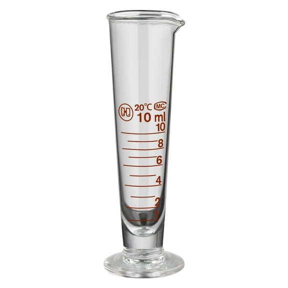 Graduated Glass Cup Laboratory Measuring Cup Scale Cup Experiment Tool Laboratory Accessories (10ml)
