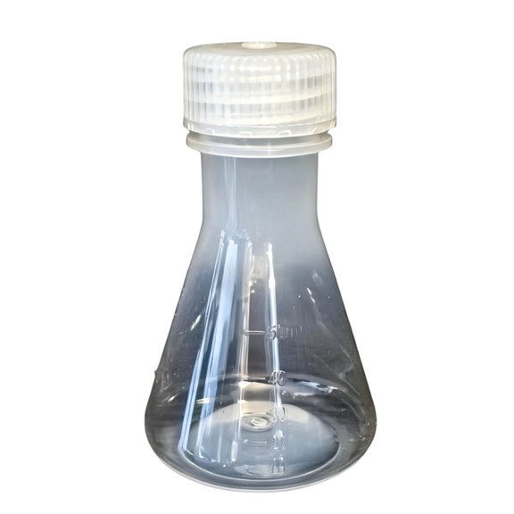Graduated Laboratory Flasks with Leakproof Lid Clear Plastic Triangular Flasks for Chemical Mixing and Science Lab