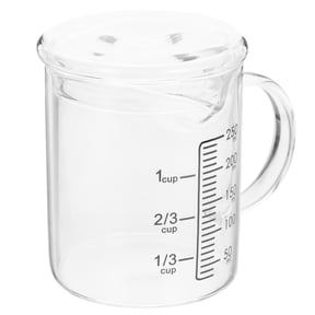 Graduated Measuring Cup Glass with Scale Handle Measure Cups Large Milliliter Liquid Child High Borosilicate