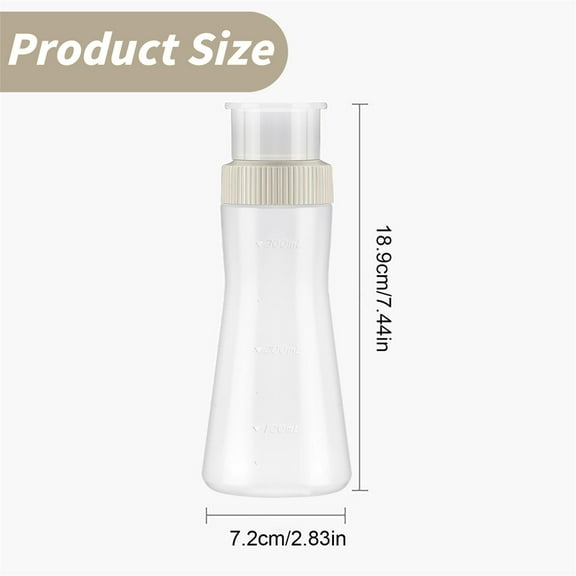 Graduated Plastic Cake Syrup Rain Spray Dispenser Bottle with Sealing Lid, Reusable Baking Tool for Even Cake Moistening & Syrup Storage