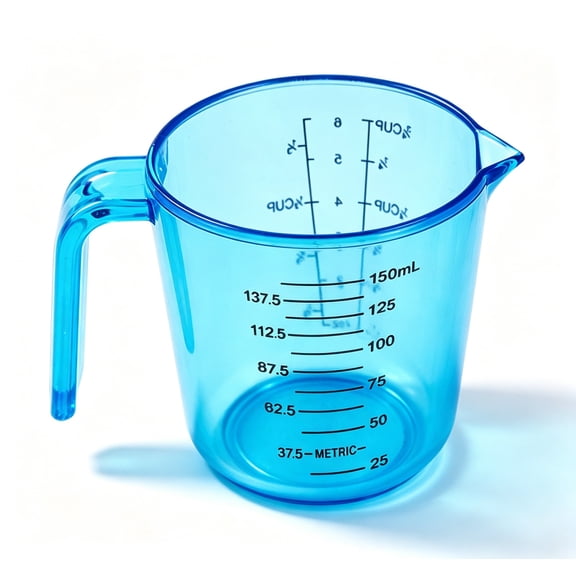 Graduated Plastic Measuring Cup with Spout and Handle for Liquid and Dry Ingredients in Kitchen Baking and Lab Use 5 Ounce Capacity