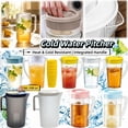 thumbnail image 1 of Graduated Refrigerator Cold Water Dispenser, Leak-Proof Fruit Infuser Pitcher with Sealing Lid, Durable Juice Container for Fridge & Living Room, 2L, AKLJWH, 1 of 6
