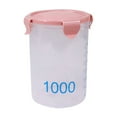 thumbnail image 1 of Graduated Round Storage Jars, Airtight Plastic Food Containers with Lids for Kitchen, Snacks, Grains, Yogurt, Cheese, Cake, Leak Proof and Stackable, 1 of 6