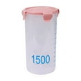 thumbnail image 1 of Graduated Round Storage Jars, Airtight Plastic Food Containers with Lids for Kitchen, Snacks, Grains, Yogurt, Cheese, Cake, Leak Proof and Stackable, 1 of 6
