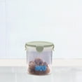 thumbnail image 1 of Graduated Round Storage Jars, PP Plastic Sealing Containers with Lids, Food-Grade for Grains Snacks, Light Green with Scale, Multiple Sizes, 1 of 6