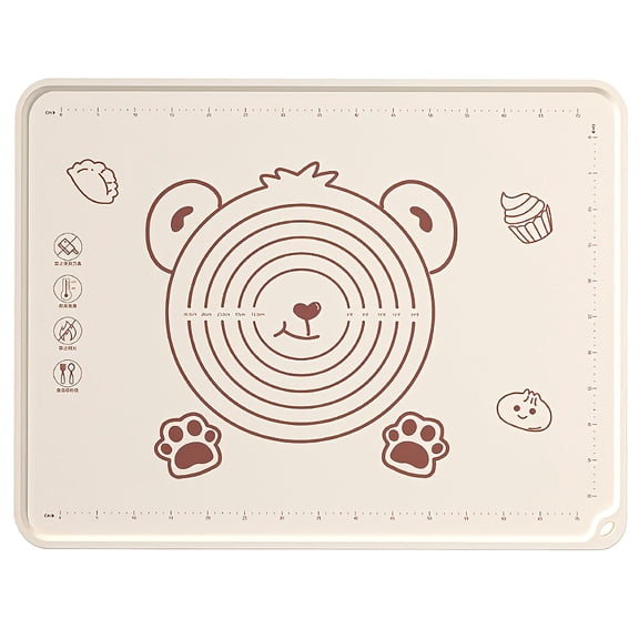 Graduated Silicone Baking Pad | Non Slip Thick Dough Rolling Pad, Suitable For Pizza, Frosting, And Dumplings