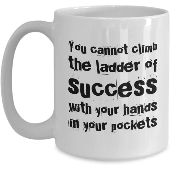 Graduating from College Advice Mug - Ladder Of Success - Clever Ceramic Coffee Tea Whatever Cup for the Graduate